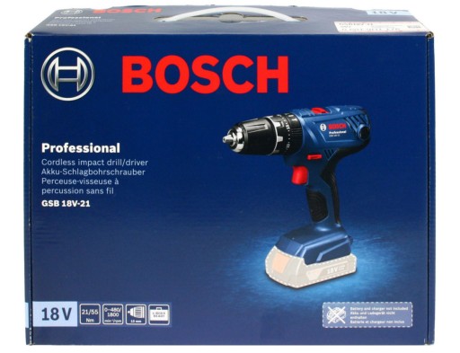 ОТВЕРТКА 18V GSB 18V-21 BOSCH 2x2.0Ah