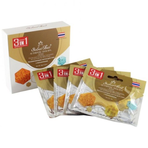 24 x КОЛЛАГЕНОВЫЕ Хлопья для глаз с куркумой SABAI THAI