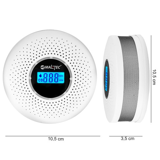 Датчик дыма угарного газа SafeSensor2000 2в1
