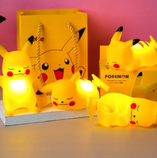 СВЕТОДИОДНЫЙ НОЧНИК PIKACHU POKEMON КРАСИВЫЙ ДЛЯ ПОДАРКА РЕБЕНКУ