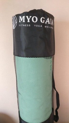 Профессиональный коврик для йоги гимнастический MYO GAIA 183 см x 61 см зеленый