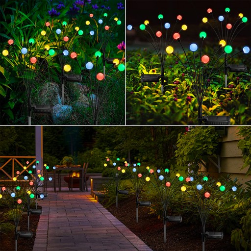 2 шаровых садовых светильника Firefly Swing 10LED на солнечных батареях