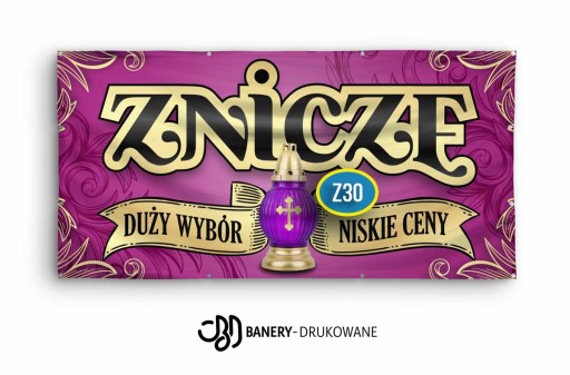 Baner Reklamowy 2mx1m Znicze Wkłady - REKLAMA Z24