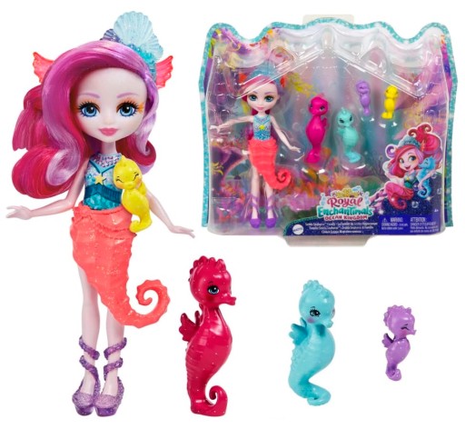 Набор ENCHANTIMALS ROYAL SEA HORSES кукла Седда Морской конек hcf73 Mattel