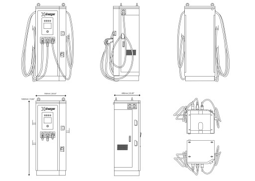 Xchange Charger Aurora 120 кВт зарядная станция постоянного тока + 22 кВт переменного тока с терминалом