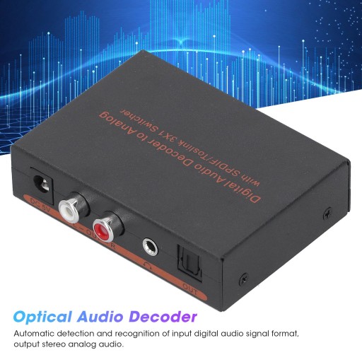 3x1 оптоволоконный цифровой аудиодекодер для преобразования spdif/av/rca