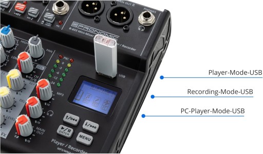 Аудиомикшер Pronomic B-603, Bluetooth, USB, DJ, консоль, фантом