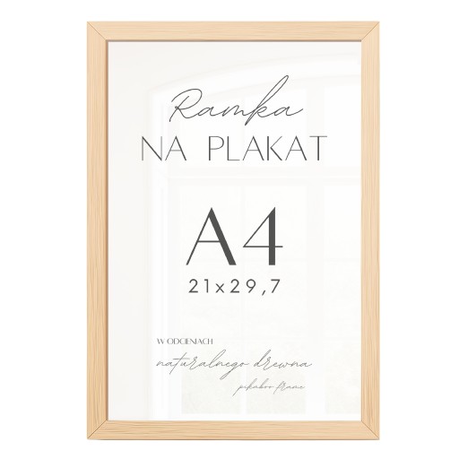 ДЕРЕВЯННАЯ РАМКА ДЛЯ ПОСТЕРА 21X30 СМ РАМКИ ДЛЯ ПОСТЕРОВ А4 ИЗ НАТУРАЛЬНОЙ СОСНЫ