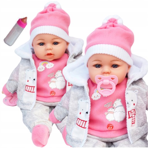 UBRANKA DLA LALEK 45 CM BOBAS BABY ŚPIOSZKI ZESTAW CIUSZKI BORN KOMPLET