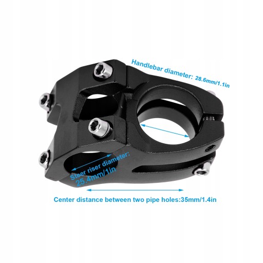 ОПОРА МОСТА ALU BLACK AHEAD 25,4x35MM, Другое