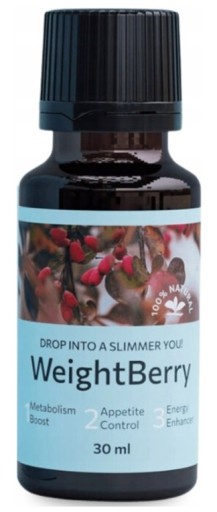 WEIGHTBERRY+GRATIS / NATURALNY NA ODCHUDZANIE UTRATA WAGI 30ML WEIGHT BERRY