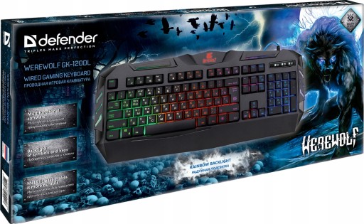 Игровая клавиатура Defender Werewolf с RGB-подсветкой