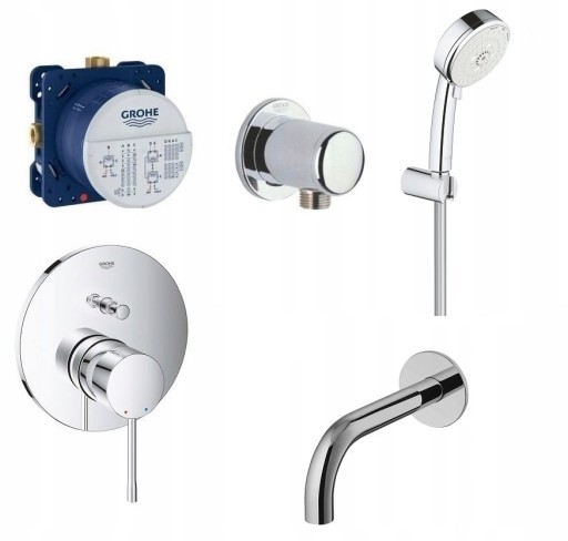 BATERIA WANNOWO-PRYSZNICOWA Grohe Essence podtynkowa chrom