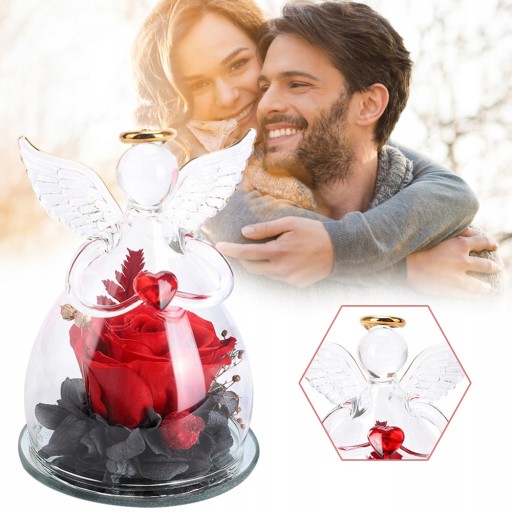 ПОДАРОЧНЫЕ КОРОБКИ ETERNAL ROSE GLASS DOME ANGEL