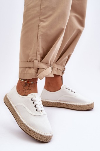 TRAMPKI ESPADRYLE BIG STAR LL274833 BIAŁE 38