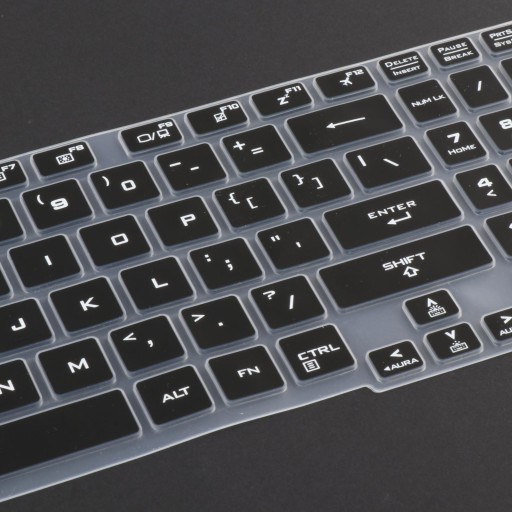 Универсальный силиконовый чехол-клавиатура для ноутбука ASUS TUF Gaming A15, черный