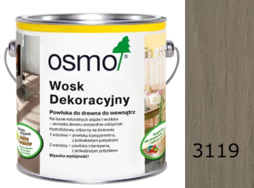 Воск декоративный шелковисто-серый OSMO 0,125л 3119