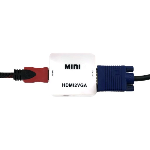 Конвертер HDMI в VGA+JACK, адаптер изображения и звука, видеоадаптер