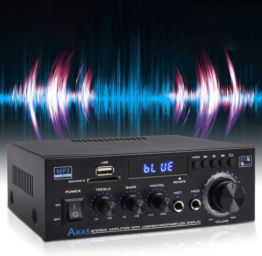 AMPLITUNER WZMACNIACZ HI-FI STEREO BLUETOOTH RADIO CYFROWY WZMACNIACZ MOCY