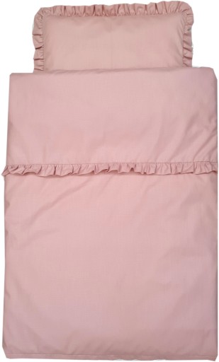 Постельное белье LaMinia для Chicco Next2Me 4 шт. ПОРОШКОВЫЙ РОЗОВЫЙ С РЮШАМИ