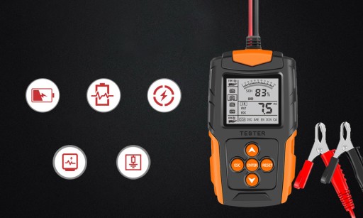 TESTER AKUMULATOR W SAMOCHODOWEGO INTELIGENTNY 2 7 LCD 3AH 200AH 12V 24V