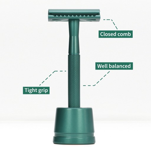 Металлическая бритва Bambaw Sea Green + st