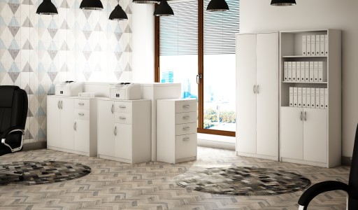 Офисный книжный шкаф для скоросшивателей R3 WHITE ROB