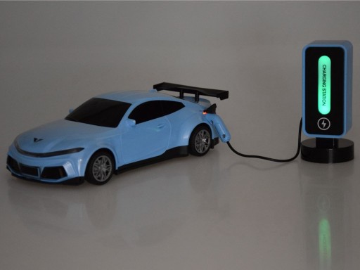 Автомобиль + зарядная станция Электромобиль с разноцветными огнями RC0687