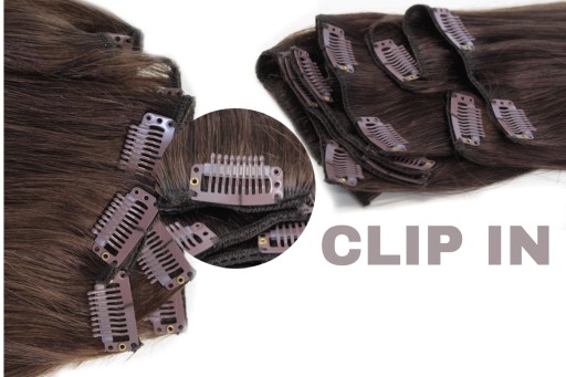 CLIP IN WŁOSY NATURALNE TRESKA DOPINKA 40 CM #8