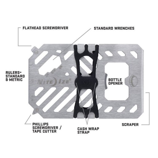BCB Karta survivalowa Mini Work Tool Black CM024B