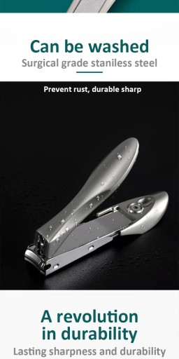 Stainless Steel Anti-Splash Nail Clippers - Bionics Design Manicure & Pedic