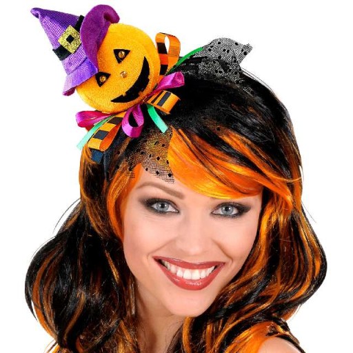 OPASKA halloweenowa DYNIA Z TIULEM halloween kapelusz czarownicy strój