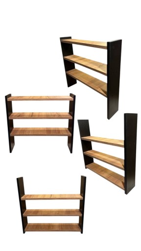 PÓŁKA KUCHENNA STOJĄCA NA BLAT BIURKO ORGANIZER 50 Czarny + Dąb Craft
