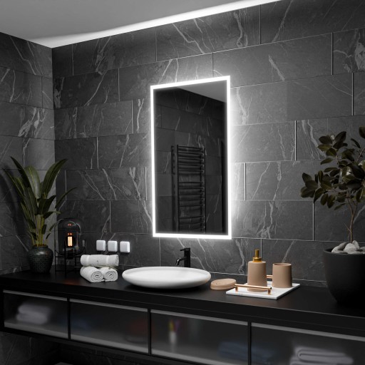 Lustro łazienkowe podświetlane LED 90x100 Boston