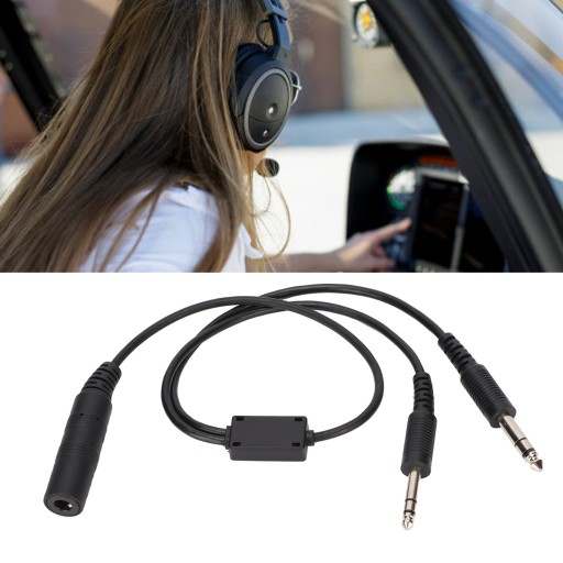 Adapter zestawu słuchawkowego dla lotnictwa helikopter, pojedyncza wtyczka