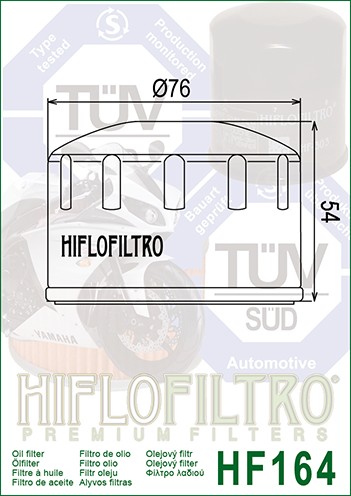 МАСЛЯНЫЙ ФИЛЬТР HIFLOFILTRO HF164
