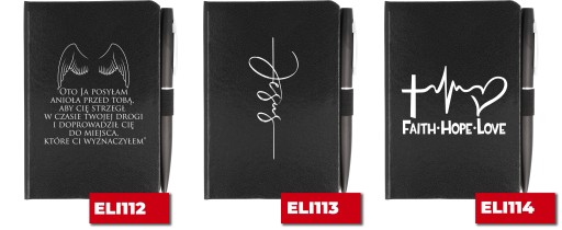 NOTES A6 + DŁUGOPIS Prezent Religijne CYTATY Wzory