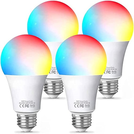 FITOP E27 RGB Smart WiFi светодиодная лампа Tuya, 1 шт.
