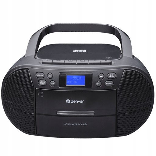 Бумбокс Радио CD ДЕНВЕР кассеты DAB+ FM AUX USB BT ЧЕРНЫЙ