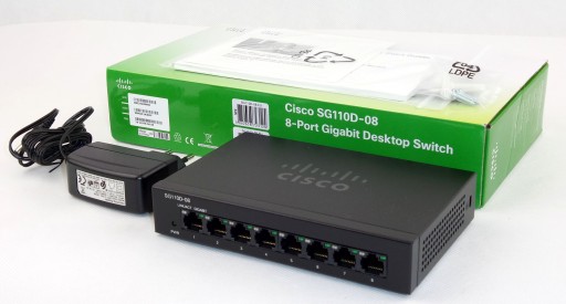 8-портовый гигабитный настольный коммутатор Cisco SG110D-08