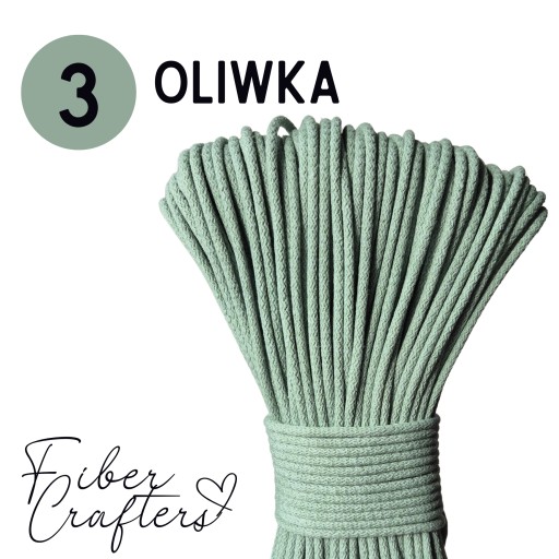 NOWOŚĆ sztywny sznurek do szycia 5mm 100m bawełniany FIBER CRAFTERS LILIA