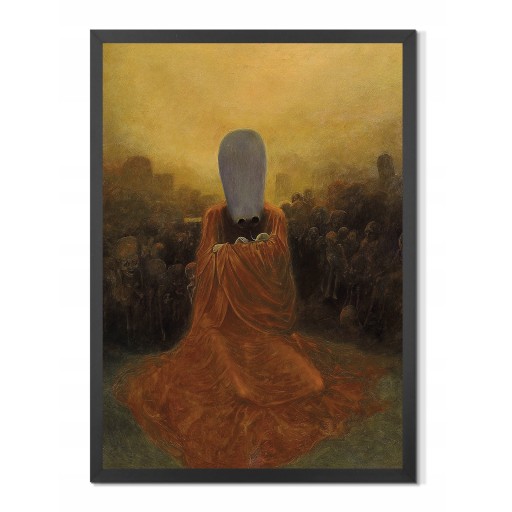 Zdzisław Beksiński, plakat BB73, rama, kadr, 70 × 50 cm