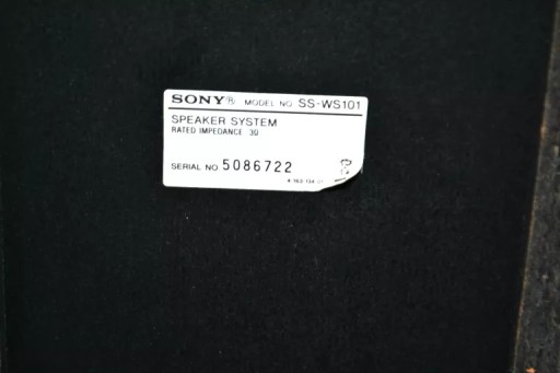 GŁOŚNIKI SONY SPEAKER SYSTEM SS-WS101 / SS- CN125 SUPER OKAZJA !!