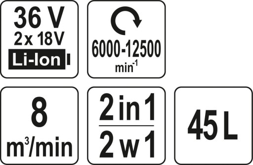 ВОЗДУХОДУВКА + ВАКУУМ ДЛЯ ЛИСТ + АККУМУЛЯТОРНАЯ БАТАРЕЯ 2x2 Ач