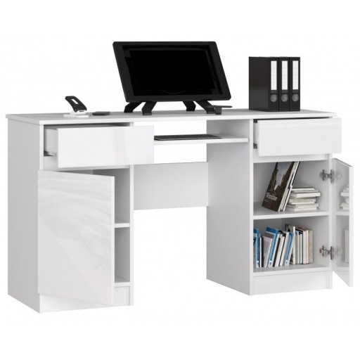 БЕЛЫЕ ЯЩИКИ ДЛЯ СТОЛА HIGH GLOSS XXL 135x50x77, современная мебель для столов