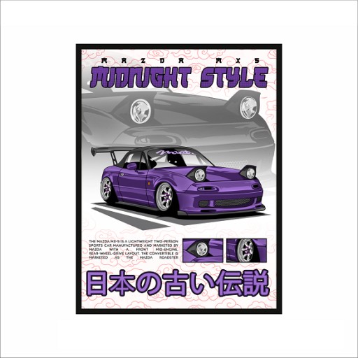 Obraz na ścianę Mazda MIATU Midnight Style MX5
