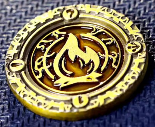 ŻYWIOŁY ZESTAW 4 METALOWYCH MONET LARP RPG