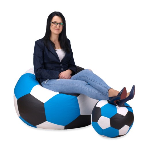 Трехцветный BALL PUFA 450л 100см + табурет для ног EGATO