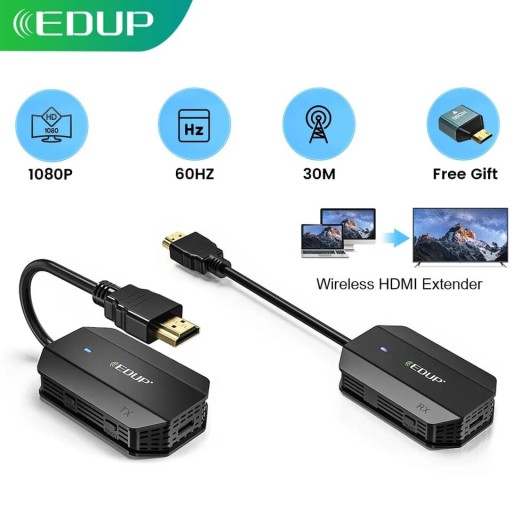 Беспроводной передатчик изображения HDMI EDUP Приемник FullHD до 30 м