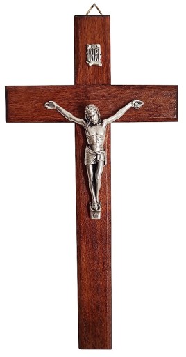 FREZOWANY DREWNIANY KRZYŻ WISZĄCY 20,5 cm CF